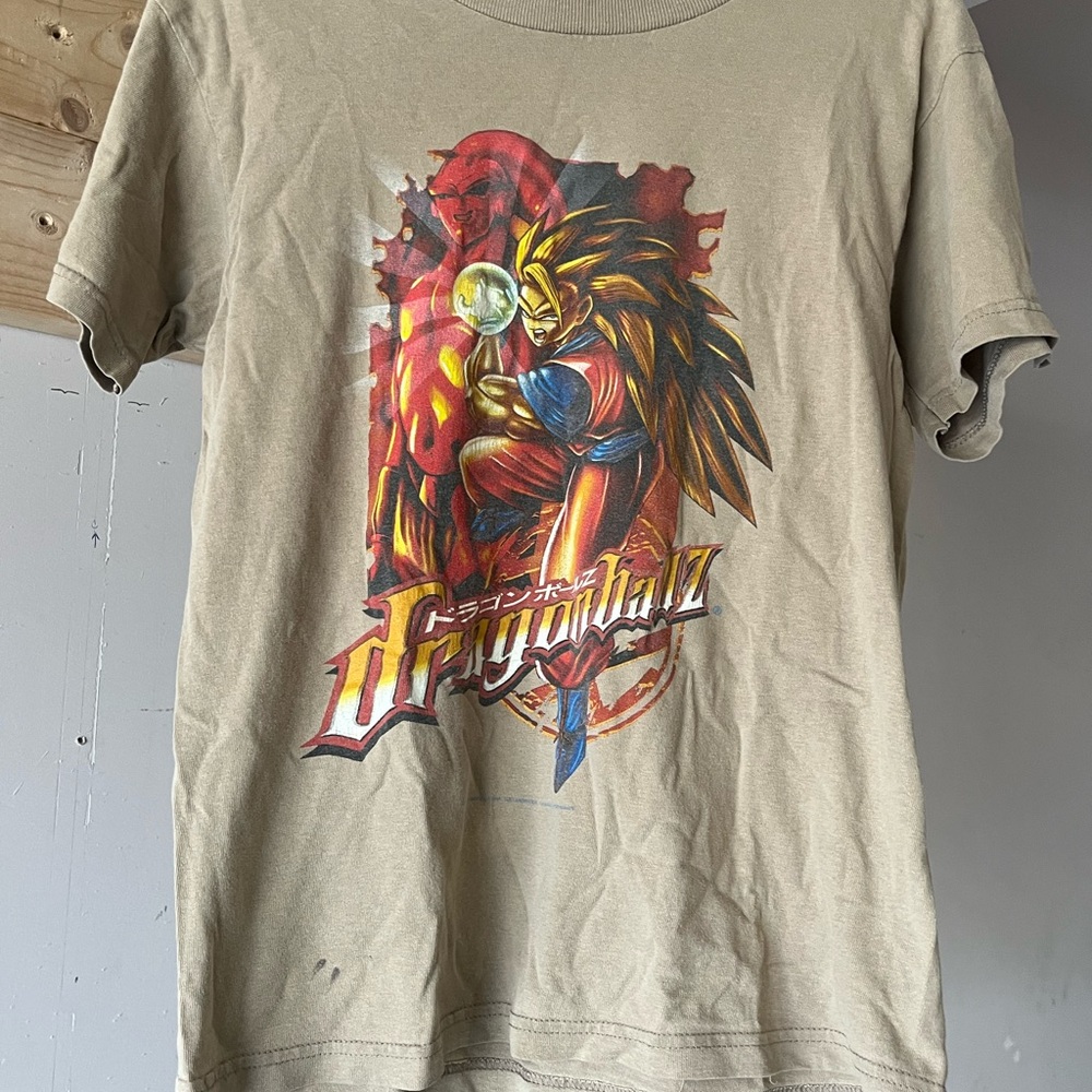 Dragon Ball Z Tan Graphic T-Shirt youth large 2002